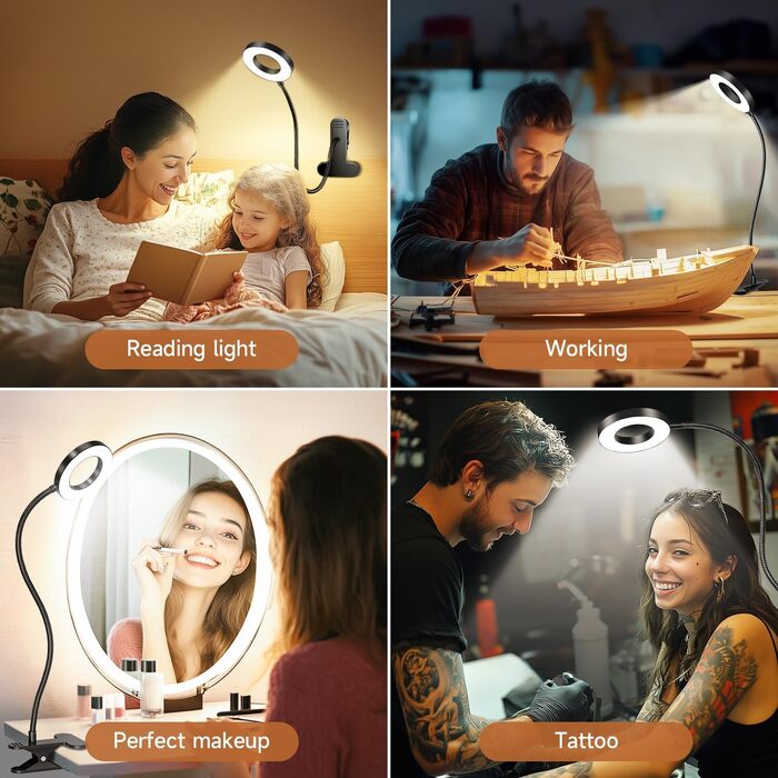 Світлодіодна приліжкова лампа One Fire 48 LED з USB, 3 режими, диммування, адаптер 10W, гнучка, для ліжка/дитячої