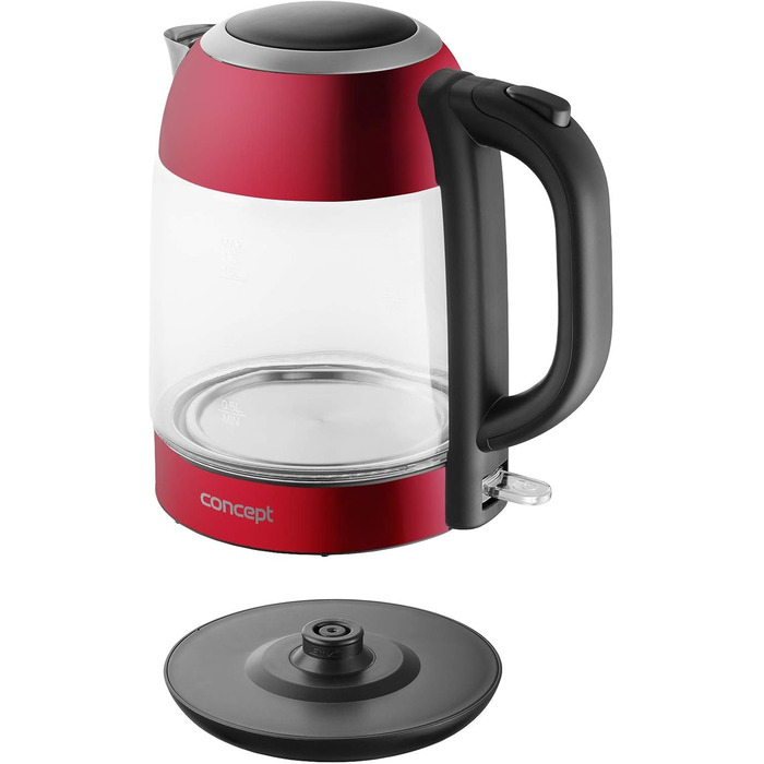 Скляний чайник CONCEPT з фільтром, 1,7 л
