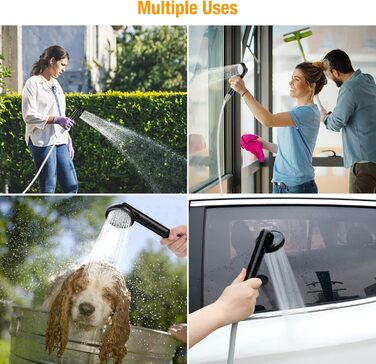 Asstikoo Portable Camping Shower, Camping Shower with Rechargeable Battery, Compact Rechargeable Electric Pump Shower Head for Camping, Pet Cleaning, Beach Washing, Hiking and Travel
