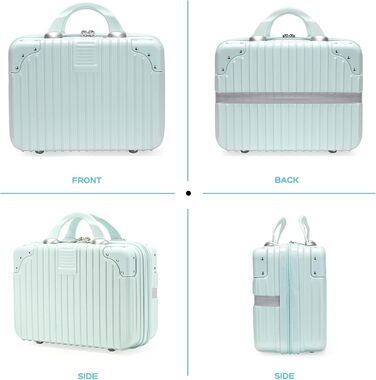 Waterproof Cosmetic Case Makeup Bag Lightweight Carry-on Beauty Case with Handle and Zipper, Women's Wear-resistant Hard Shell Toiletry Bag for Travel Excursion