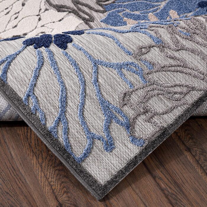 Килимок Impression Outdoor Wetterfest: вологостійкий килим для балкона, тераси, саду та дому (60 x 110 см, сірий)