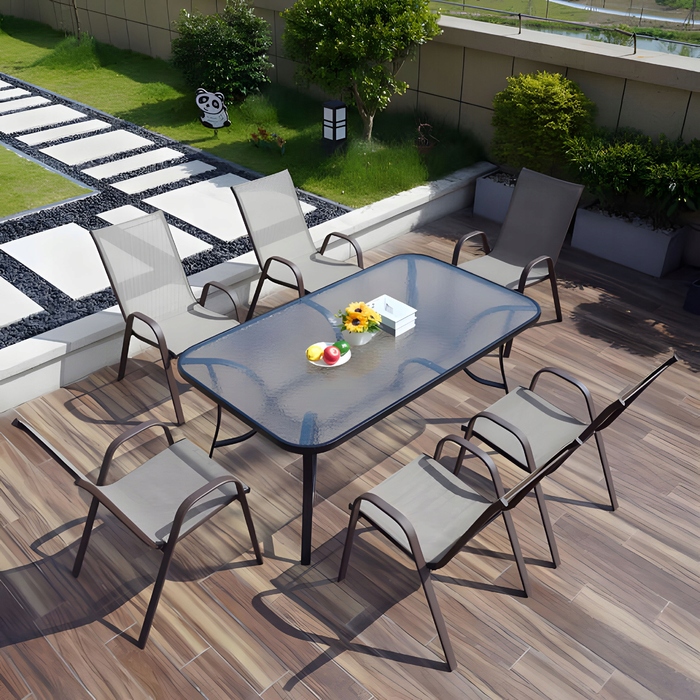 Металевий прямокутний стіл MultiGarden, 120 x 70 x 71 см