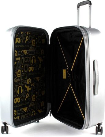 Валіза Mandarina Duck Logoduck на колесах, 45x69x32/35 см, срібляста