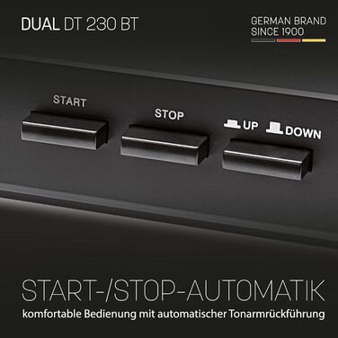 Програвач вінілу Dual DT 230 BT Bluetooth з автостопом та вбудованим фонокоректором