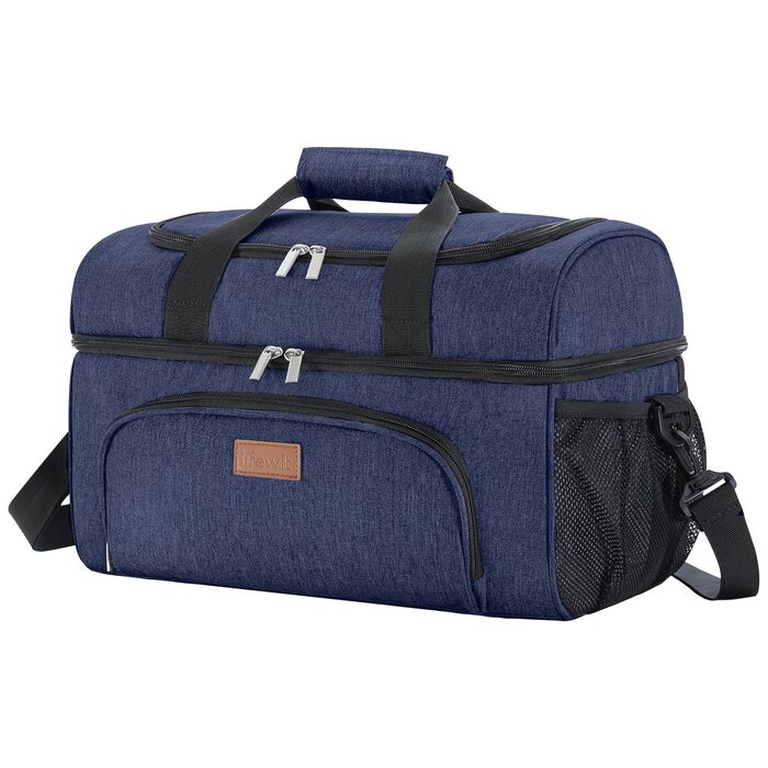 Термосумка LifeWit 30L для пікніка, пляжу, роботи та подорожей (темно-синій)