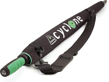 Чоловічий парасолька Fulton Cyclone Black/Green, 100 см, об'єм 1 літр, чорний/зелений
