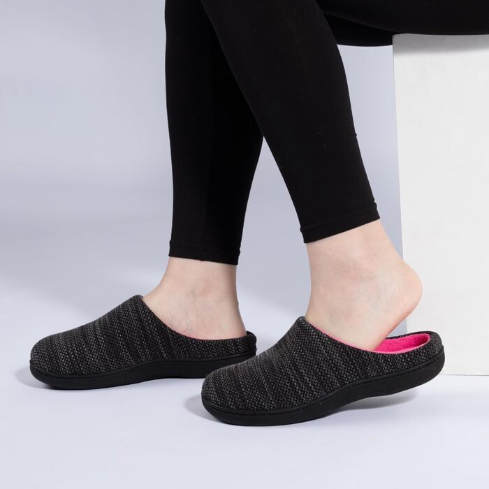 Тапочки жіночі RockDove Birdseye з пам'яттю форми, 40/41 EU, чорний та фуксія