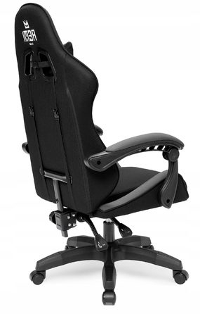 Ігрове крісло IMBA seat Strider, тканина, чорно-сіре