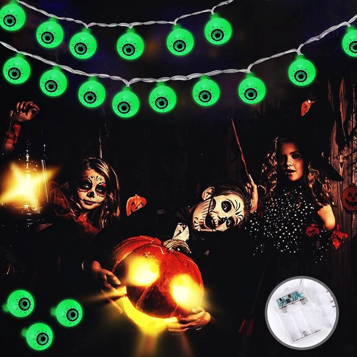 Льохкова гірлянда 300 см з 20 LED, тепле біле світло, для декору, на батарейках, Марокко