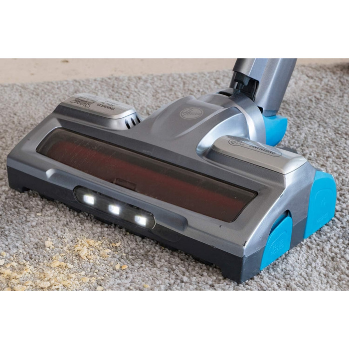 Бездротовий пилосос Hoover H-Free 500 Hydro Plus з підсвічуванням та функцією миття підлоги – 3-в-1, час роботи 30 хв, насадки: для підлоги, кутів, меблів, з паркуванням, 1 акумулятор