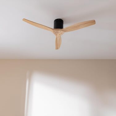 Вентилятор стельовий Cecotec EnergySilence Aero 5500 Aqua IronDarkWood Connected, DC мотор 40W, Wi-Fi, для дому та вулиці, 3 лопаті, 6 швидкостей, металік та темно-коричневий