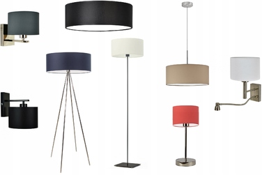 Настінний світильник-бра з абажуром, LED E27, сірий