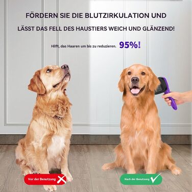 Щітка для собак і котів – самоочисна, легка в очищенні, зменшує випадання шерсті, видаляє волосся. Підходить для великих, середніх та малих тварин з довгою та короткою шерстю. Зелена (фіолетова, 3 шт. НОВІ)