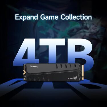 SSD накопичувач Fanxiang M2 NVMe 2TB PCIe 4.0 з радіатором, 7400 МБ/с (чтение), 6800 МБ/с (запис)