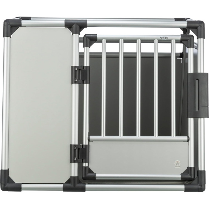 Тріксі Транспортний бокс для собак з алюмінію, розмір M–L, 60x65x86 см - стабільний, тихий, з безпечним замком та неслизьким килимком