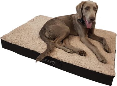 Ортопедичне ліжко для собак Diluma Benji - м'яке килимок для домашніх тварин - лежанка для собак знімний чохол - диванчик для собак Бежевий - 100 x 65 x 10 см - L