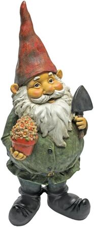 Design Toscano Decorative Gnome Figurine, Resin, 18 x 6.5 x 43 cm