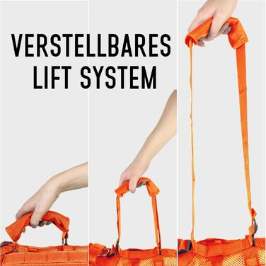 Тактичне нашийник для собак, підйомне спорядження для середніх та великих собак, Air Mesh регульований нашийник для службових собак з металевою застібкою 39g для тренувань та прогулянок (Помаранчевий, M(Окружність шиї: 36-53см, Окружність грудей: 56-74см)