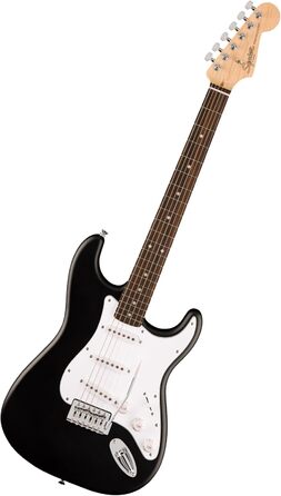 Струмогітара Squier Debut Stratocaster з палісандровим гриф, біле пікгард, чорний колір SSS