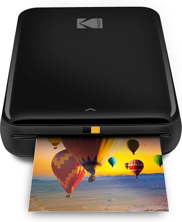 KODAK Step: Портативний принтер для фото з телефону - Друкує фото 2x3” на клейкій папері ZINK - Bluetooth, сумісний з iOS та Android - Чорний