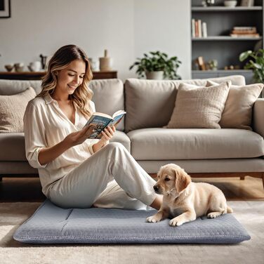 Килимок для собак BVAGSS: двосторонній, прохолодний та теплий, для малих, середніх та великих собак, 76x50 см, сірий