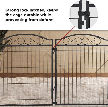 Летіжне полотно BingoPaw XXL для цуценят: міцний металевий забіг для собак, кроликів, котів, хом'яків (8 частин, 80 см)