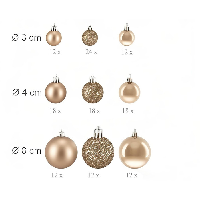 Relaxdays Set of 138 Christmas Baubles
