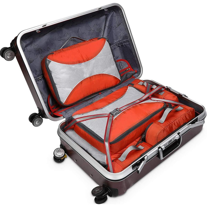 Органайзери для валізи G4Free (3/6/7 шт.) - Набір для подорожей, Організація багажу (Помаранчевий)