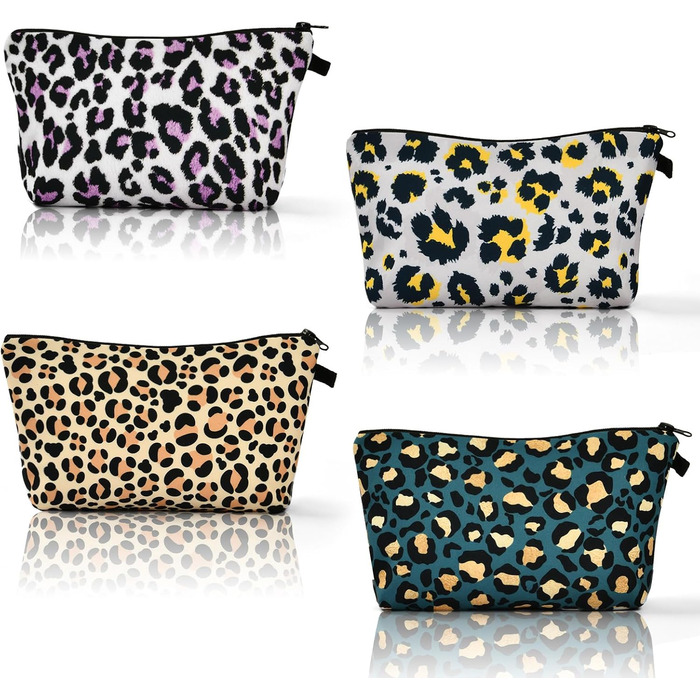 Набір косметичок-органайзерів з тканини, 4 шт. для подорожей, косметики та макіяжу, багатофункціональні, різнокольорові