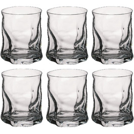 Bormioli Rocco 340350 Sorgente Whisky Glasses, 420ml, Glass, transparent, set of 6