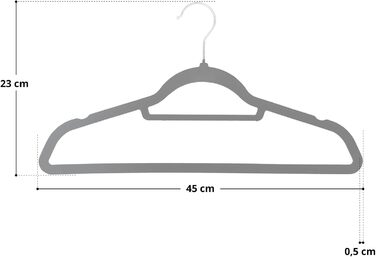 Набір вішалок для одягу SVITA (25 шт.) - вішалки для костюмів, чорні, з оксамитовим покриттям, економія місця