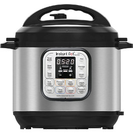 Мультиварка Instant Pot Duo 3 л електрична, скороварка, рисоварка, пароварка, з нержавіючої сталі, срібляста