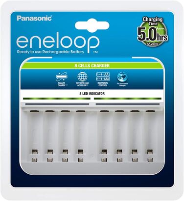 Зарядний пристрій Panasonic eneloop 52063 для акумуляторів Ni-MH AA/AAA (4 шт.)