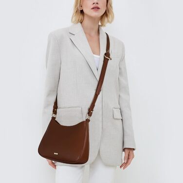 Сумка жіноча TIAASTAP Hobo Y2K через плече, маленька елегантна сумка зі штучної шкіри PU, кофейного кольору для дівчат-підлітків