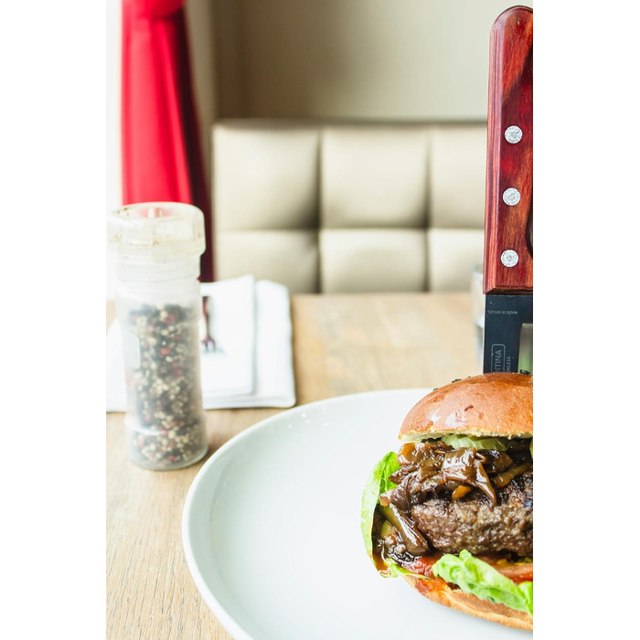 Набір для приготування бургерів DREIBERG® з нержавіючої сталі (9 предметів): лопатка, прес, розсипач спецій, дзвоники для плавлення сиру, рецепти, папір для випікання