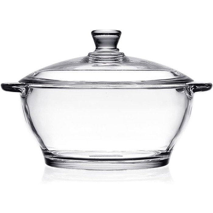 Cabilock Glass Pot Soup Pot Glass Pot Induction Pot Glass Pan Heat-Resistant Glass Pot Borosilicate Glass Pot Braising Pot Noodle Bowl For Transparent M Yogurt Casserole