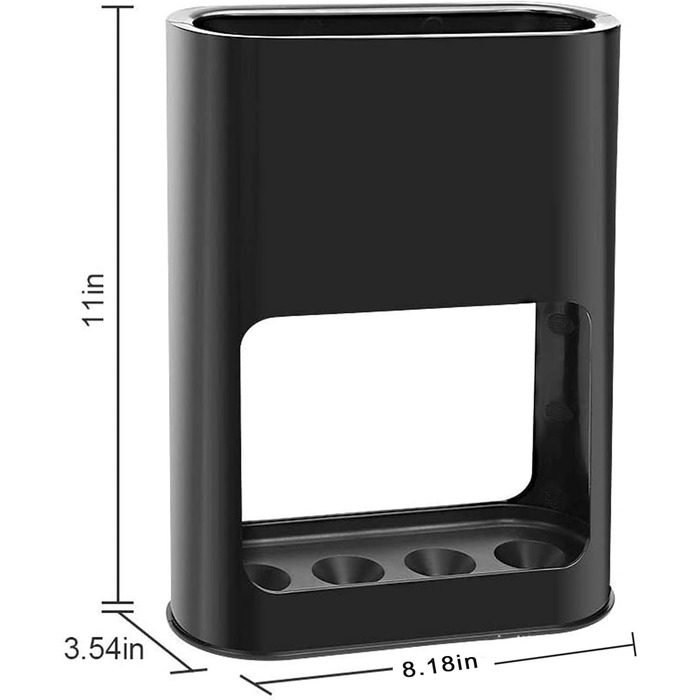 Підставка для парасольки SHENRUZENG чорна, з антиковзним силіконовим кріпленням, 4 слоти для довгих/коротких парасольок