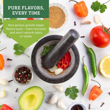 Гранітний ступка з товкачиком – ступка з товкачиком з граніту, Ø 16 см, об'єм 500 мл