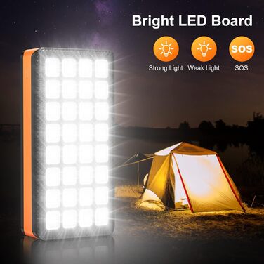 Сонячний павербанк 26800mAh з 5 виходами та 2 входами, 22.5W QC3.0, LED-ліхтар, для смартфонів, планшетів та кемпінгу