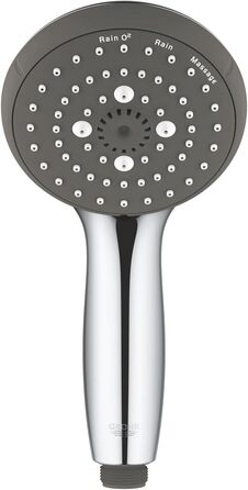 Душова лійка GROHE Vitalio Start 100 кругла, хром, 3 струмені, водозберігаюча, універсальне кріплення
