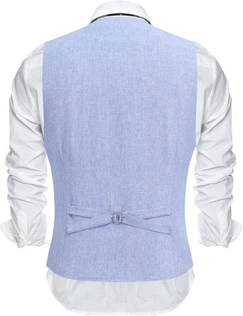 Чоловічий костюм Coofandy з жилетом, блакитний, розмір 3XL. Весільний/Повсякденний