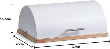 Контейнер для хліба Zeller 27283, білий, 39,5 x 28 x 16,3 см