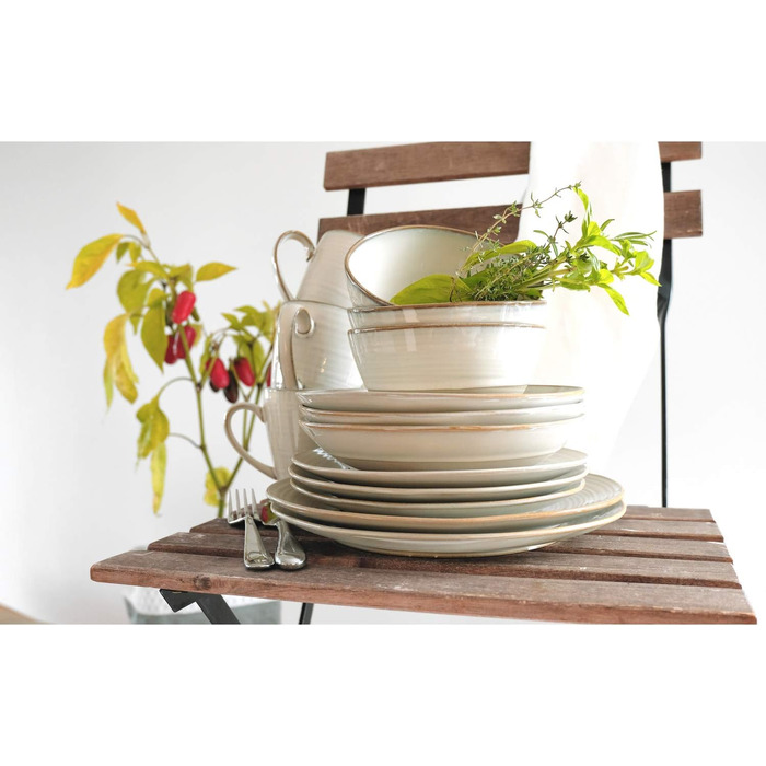 Набір посуду MÄSER Nottingham Vintage для 4 осіб (20 предметів), бежевий, кераміка