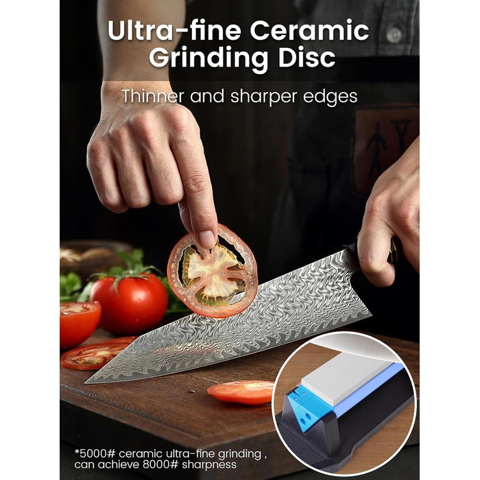 Набір точильних каменів Schleifstein 3-в-1: 400/1000/5000 грит, з підставкою, кутовою направляючою та шкіряним ремінцем для заточування ножів