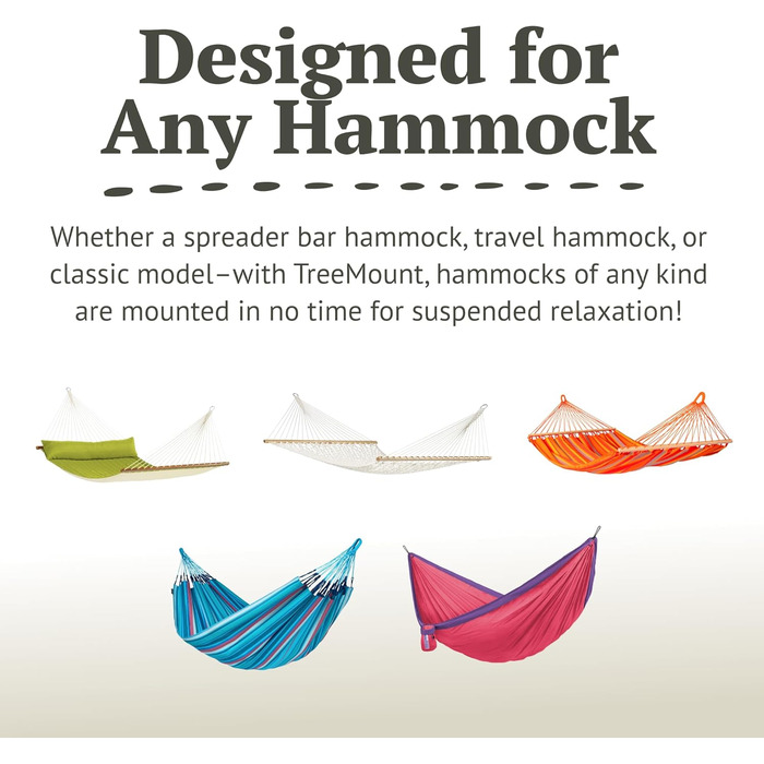 LA SIESTA TreeMount Black Multi-Surface Mounting System for Hammocks