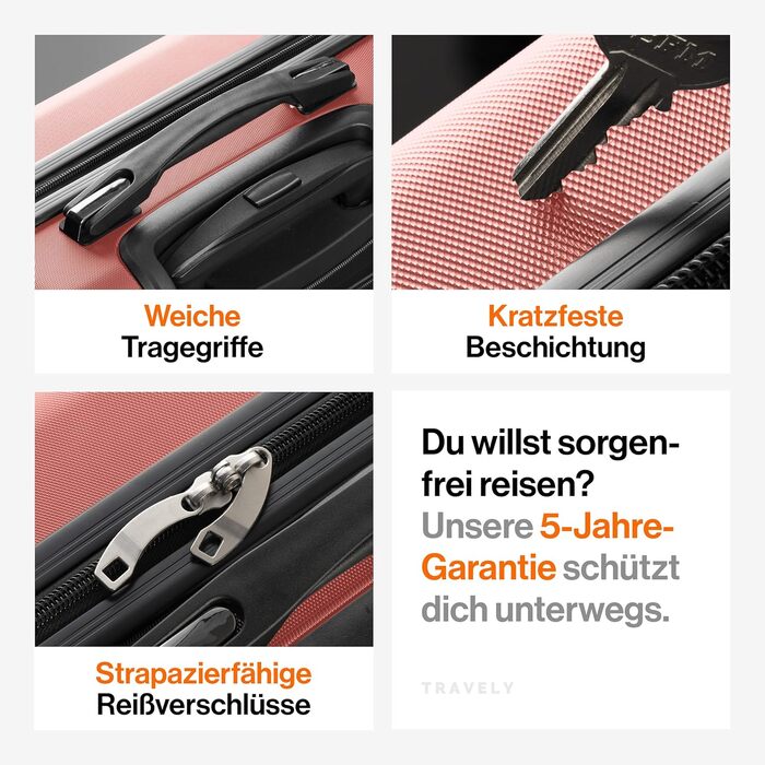 Чемодан Trevey з полікарбонату, 67 см, 60 л, зелений. Міцний валіза з TSA замком, для ручної поклажі (55x35x25 см).