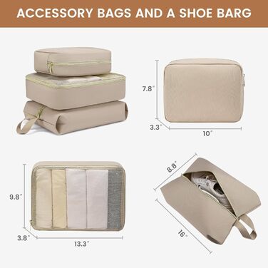 Рюкзак-валіза LOVEVOOK для жінок, 40L, ручна поклажа, водонепроникний, для ноутбука, подорожі, бізнес (20-дюймовий валіза, Бежево-хакі)