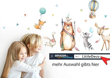 Little Deco Elephant Balloon Wall Sticker, Baby Nursery Wall Decal, DL889-4