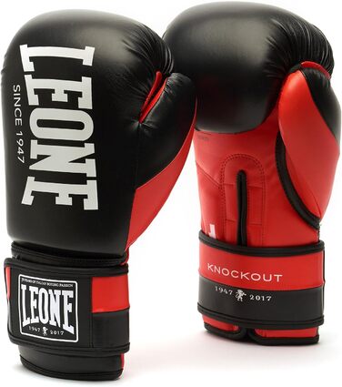 Боксерські рукавички Leone Knockout, червоні, розмір 10 (унісекс)
