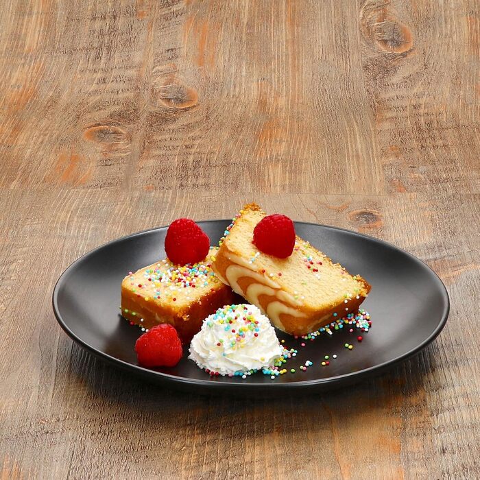 Набір посуду MamboCat Panther 18 предметів чорного кольору (матова кераміка) для 6 осіб: 6 тарілок для їжі, 6 супових тарілок 420 мл, 6 десертних тарілок